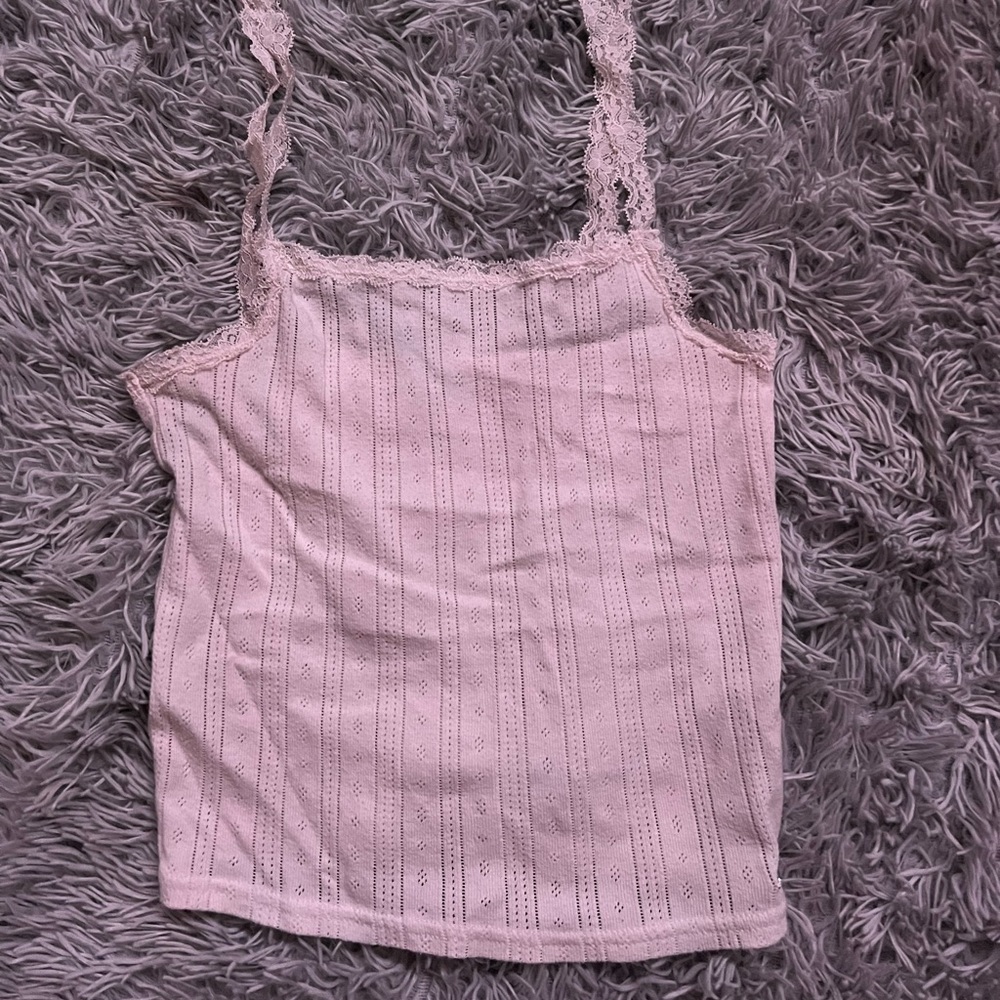 White Eyelet Hollister Tank